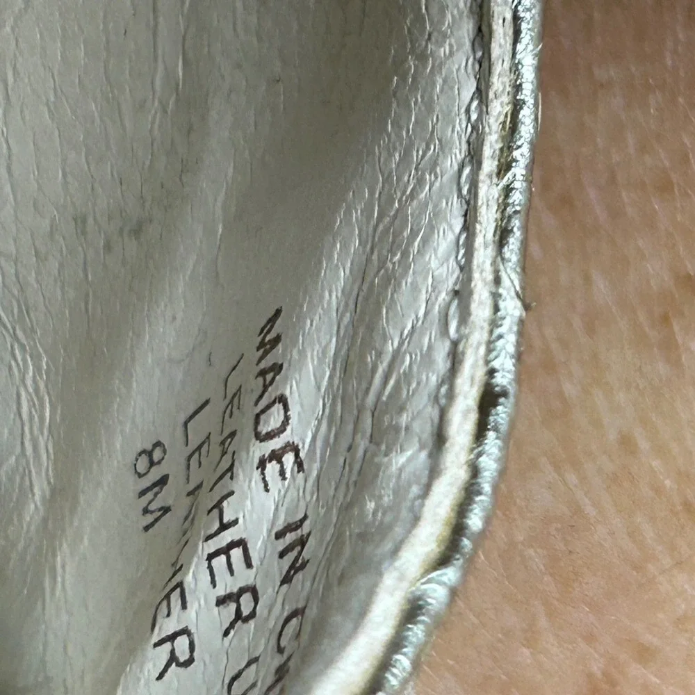 KORS Michael Kors Platform Pumps Womens‎ 8M Gold Metallic Leather Mary Jane Glam